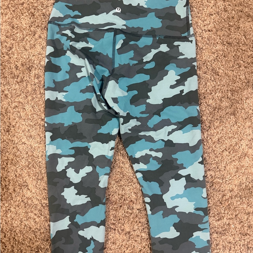 lululemon athletica Leggings - Teal and Black Camo